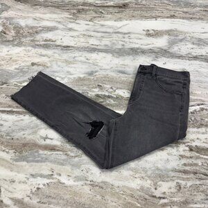 Express Slim Super High Rise Jeans Black/Grey Size 8
